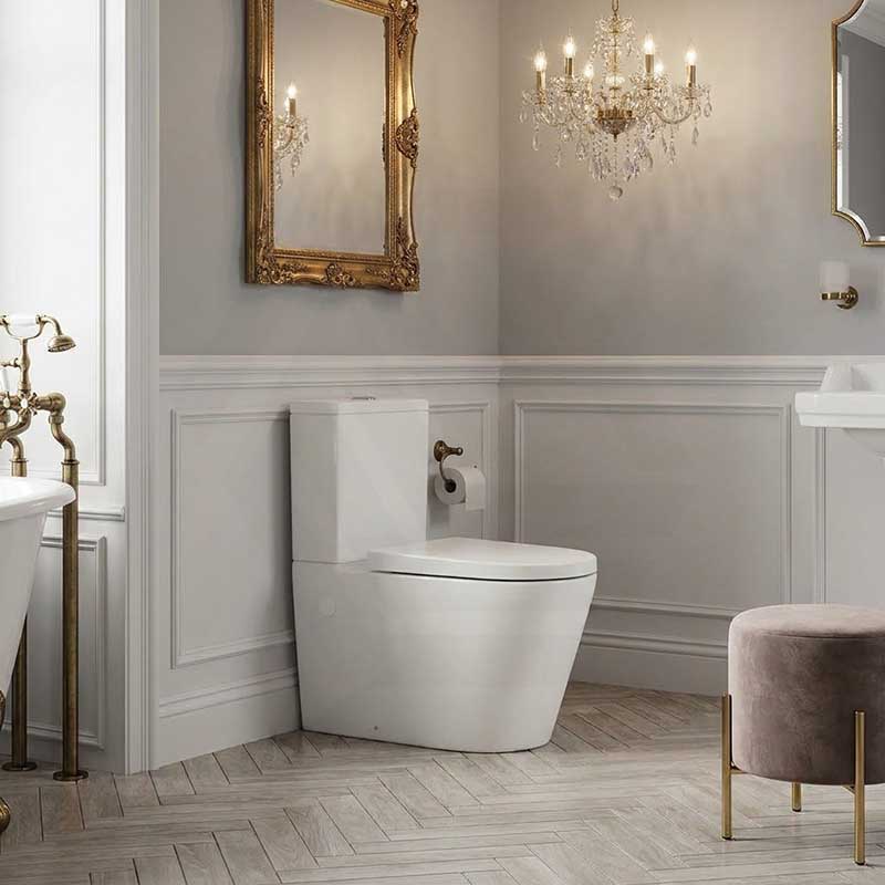 Kohler Grande Rimless Dual Flush Back to Wall Toilet Suite 680x370x790mm - Gloss White