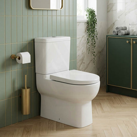 Kohler Reach™ Compact Back to Wall Toilet Suite Box Rim Rear/Side Inlet 600x406x835mm - Gloss White