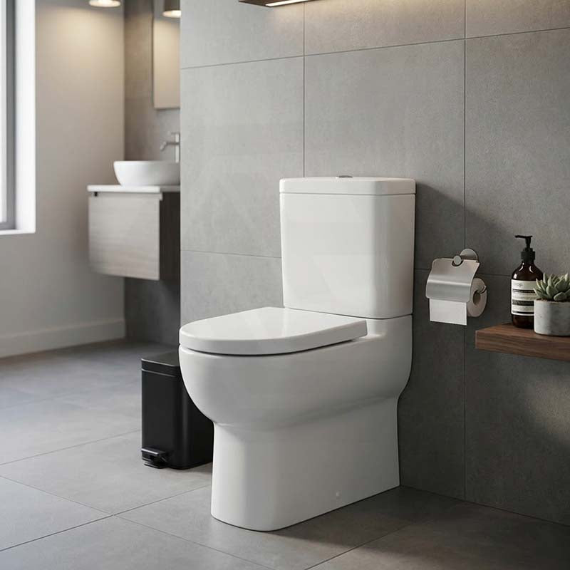 Kohler Reach™ Compact Back to Wall Toilet Suite Box Rim Rear/Side Inlet 600x406x835mm - Gloss White