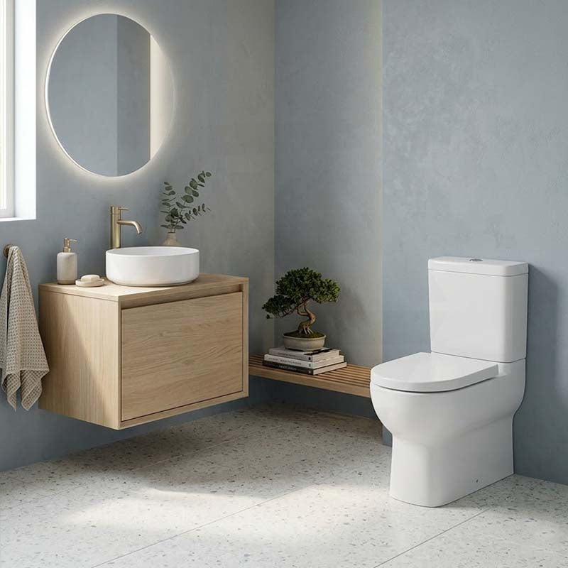 Kohler Reach™ Compact Back to Wall Toilet Suite Box Rim Rear/Side Inlet 600x406x835mm - Gloss White