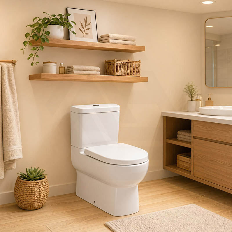 Kohler Reach™ Compact Back to Wall Toilet Suite Box Rim Rear/Side Inlet 600x406x835mm - Gloss White
