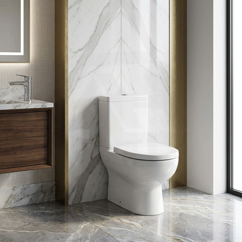 Kohler Parliament Back to Wall Toilet Suite Box Rim Rear/Side Inlet 665x378x850mm - Gloss White