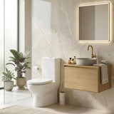 Kohler Parliament Back to Wall Toilet Suite Box Rim Rear/Side Inlet 665x378x850mm - Gloss White