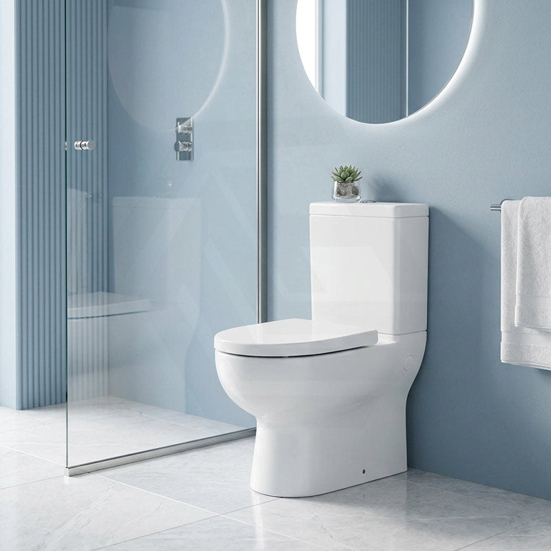 Kohler Parliament Back to Wall Toilet Suite Box Rim Rear/Side Inlet 665x378x850mm - Gloss White