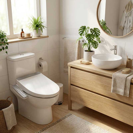 505mm Englefield Length Intelligent Electric Heated Toilet Cover Seat with Auto Self-cleaning and Air Dryer for toilet