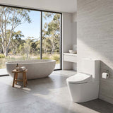 505mm Englefield Length Intelligent Electric Heated Toilet Cover Seat with Auto Self-cleaning and Air Dryer for toilet - Gloss White