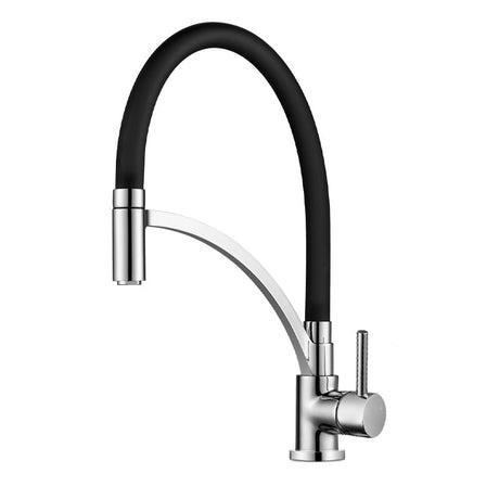 Round Brass 360° Swivel Kitchen Sink Mixer Tap Chrome