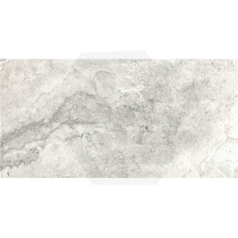 Noble Travertine Light Grey Lappato Stone Look 450x900mm Tile