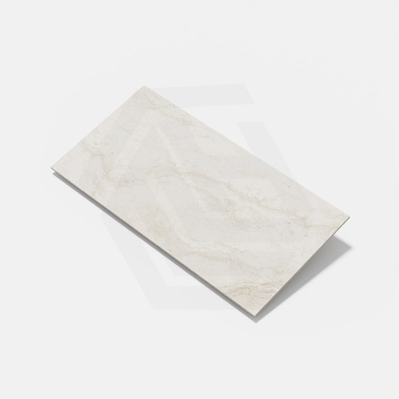 Noble Travertine White Beige Lappato Stone Look 450x900mm Tile