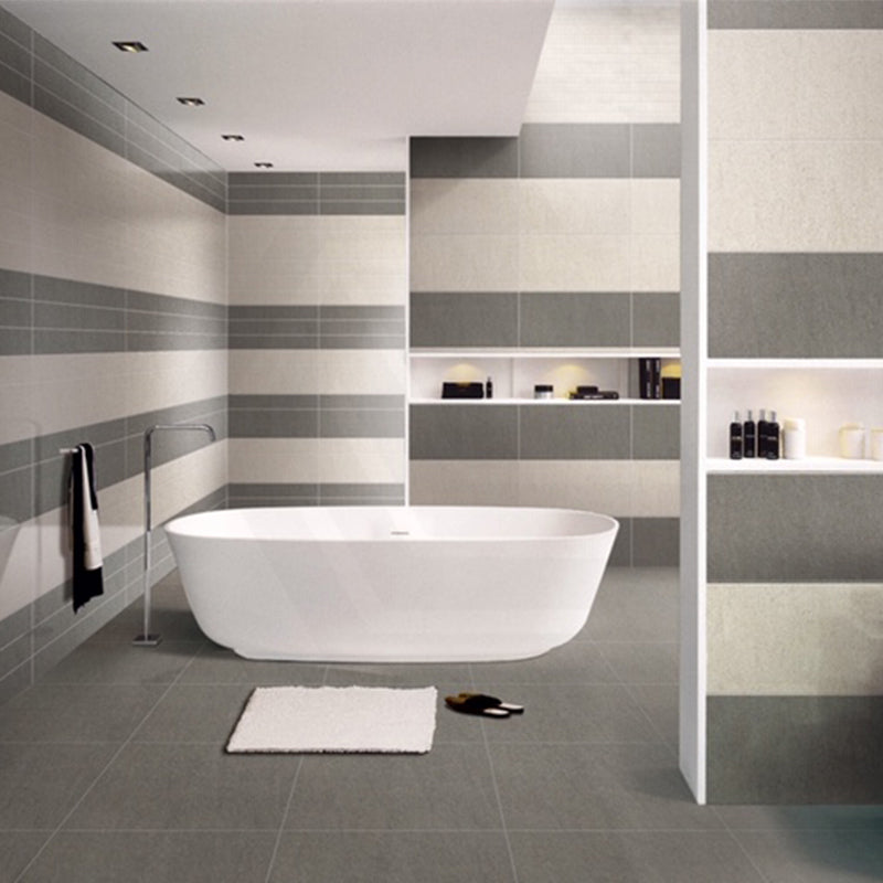 Basatina Concrete Look Mid Grey Lappato Porcelain Tile 600x600mm