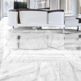 Carrara Marble Look White Polished Porcelain Tile 300/600mm