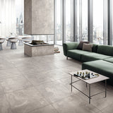 Moon Stone Medium Grey Stone Look Matt Porcelain Tile 300/600/800mm 