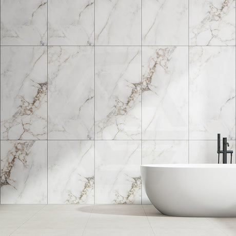 Culkin White Matt Marble Look 300/600/1200mm Tile