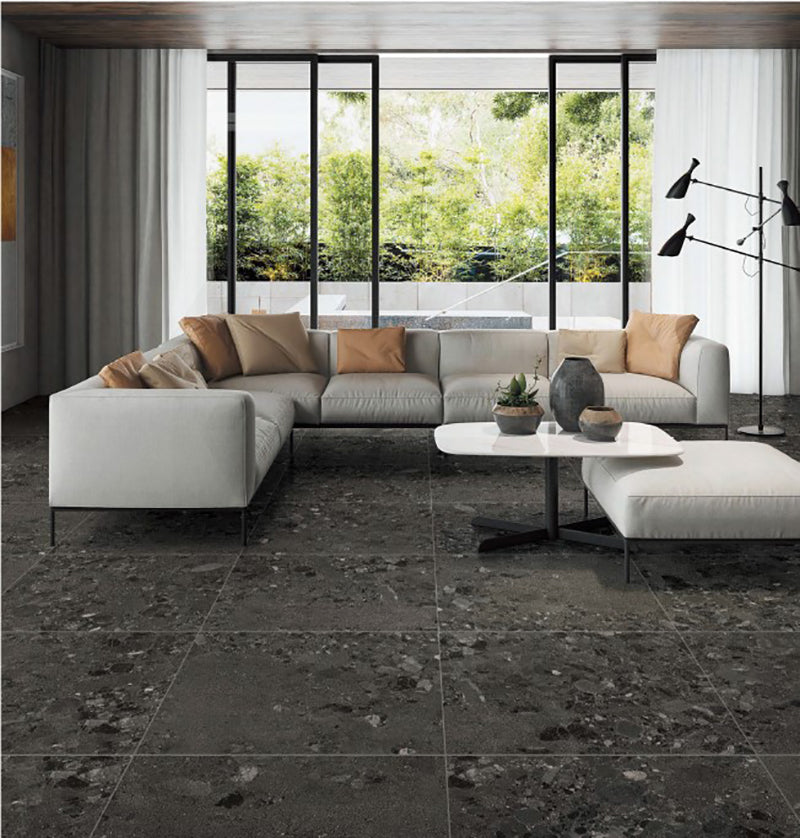 Forest Terrazzo Dark Grey Matt Terrazzo Look 300/600mm Tile