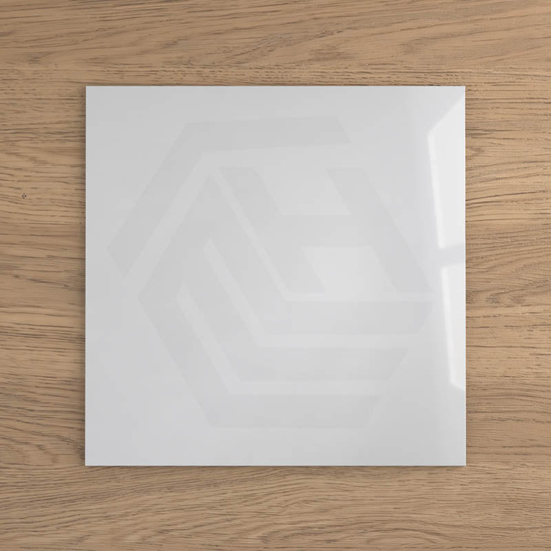 Porcelain White Polished Rectified Edge Tile 600x600mm