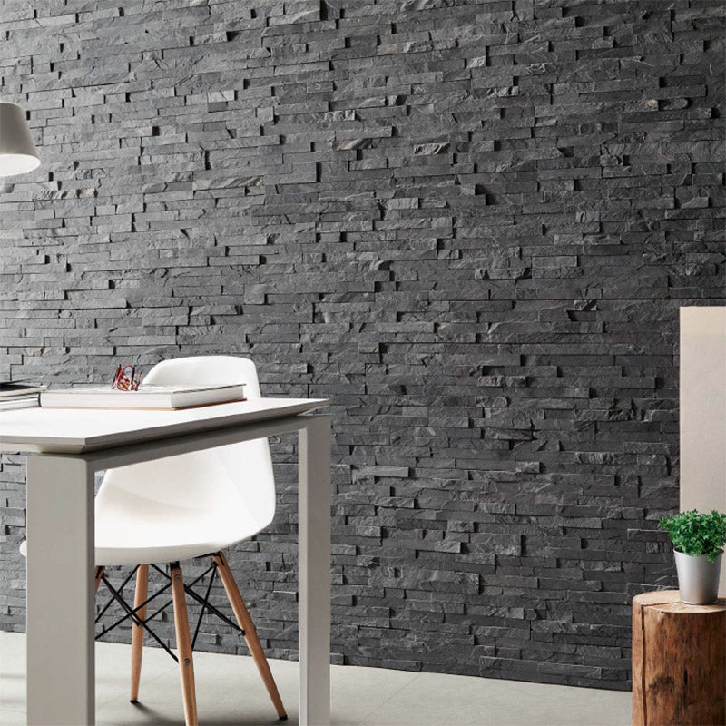 Stack Stone Charcoal External 150×600mm Tile