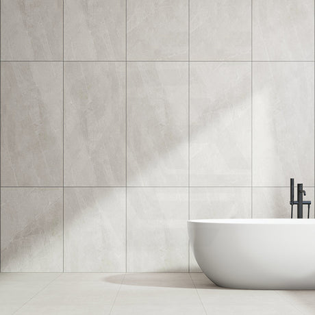 Lithos White Matt Stone Look 300/600/1200mm Tile
