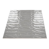 Wavy Medium Grey Gloss Subway Ceramic Tile 75x300mm