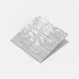 Wavy Grey Gloss Subway Ceramic Tile 75x300mm