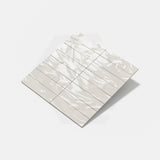 Wavy Ivory Gloss Subway Ceramic Tile 75x300mm