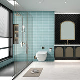 Wavy Light Green Gloss Subway Ceramic Tile 75×300mm