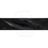 Wavy Black Gloss Subway Ceramic Tile 75×300mm