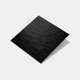 Wavy Black Matt Subway Ceramic Tile 75×300mm