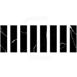 Wavy Nero Macquina Matt Black Subway Porcelain Tile 75×300mm