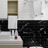 Wavy Nero Macquina Matt Black Subway Porcelain Tile 75×300mm