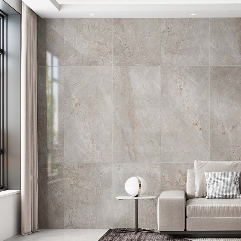 River Grey Marble Look Polished Porcelain Tile 600x1200mm