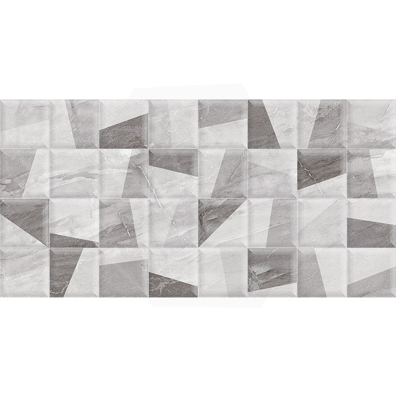 Ceramic Pacific GEO Decor Light Grey Polished 300×600mm Tile