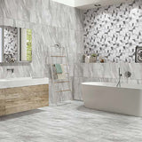 Ceramic Pacific GEO Decor Light Grey Polished 300×600mm Tile