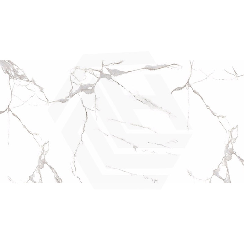 Valetta Calcutta White Polished Marble Look Tile 600x1200mm