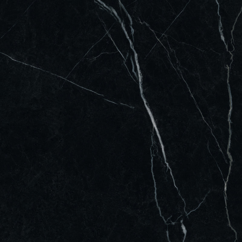 Nero Marquina Black Marble Look Polished Porcelain Tiles - MyHomeware