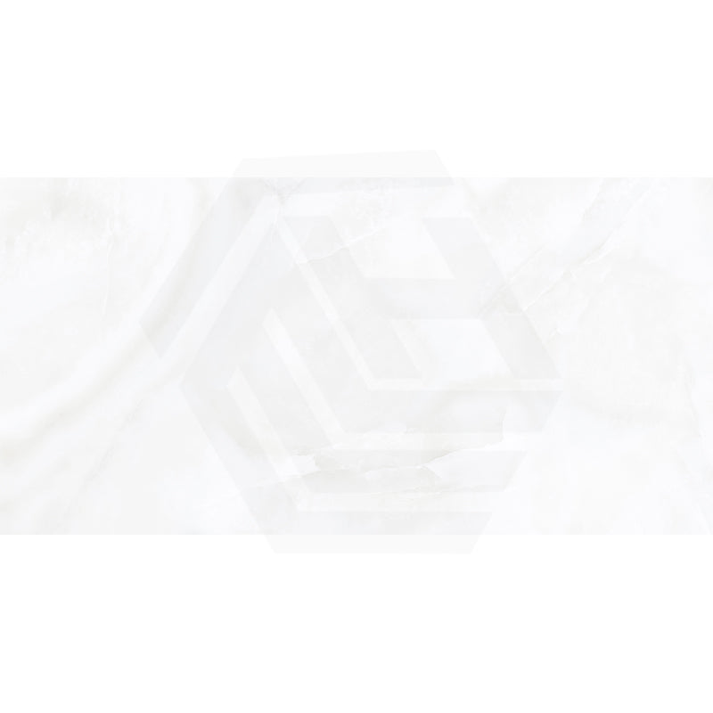 Valetta Ice White Polished Marble Look Tile 600x1200mm