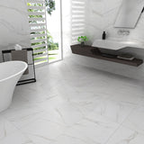 White Cliff Marble Look Matt Porcelain Tile 300/600mm