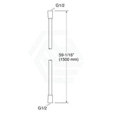 Kohler 1500Mm Matt Black Smooth Pvc Shower Hose Hoses