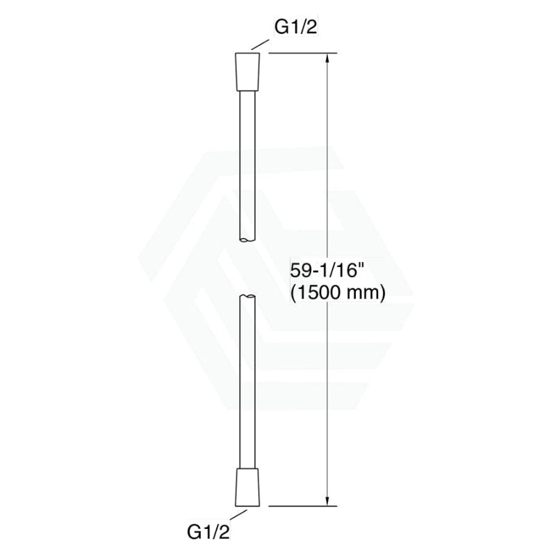 Kohler 1500Mm Polished Chrome Smooth Pvc Shower Hose Hoses