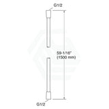 Kohler 1500Mm Polished Chrome Smooth Pvc Shower Hose Hoses