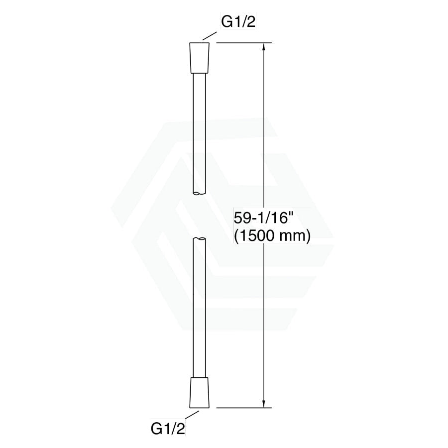 Kohler 1500Mm Polished Chrome Smooth Pvc Shower Hose Hoses