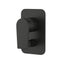 Kohler Aleo Matt Black Rectangular Plate Shower/Bath Mixer With Diverter Thin Trim Kit Only Wall