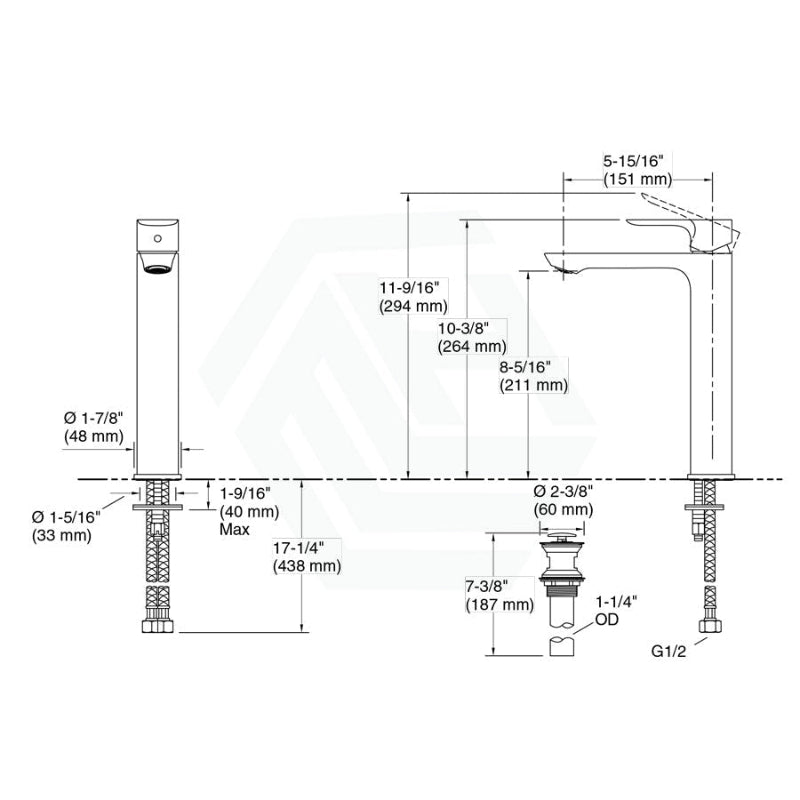 Kohler Aleo S Round Tall Polished Chrome Basin Mixer Tap With Lever Handle Mixers