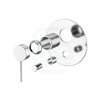 Kohler Components Polished Chrome Round Plate Shower/Bath Mixer With Diverter Thin Trim Kit Only 