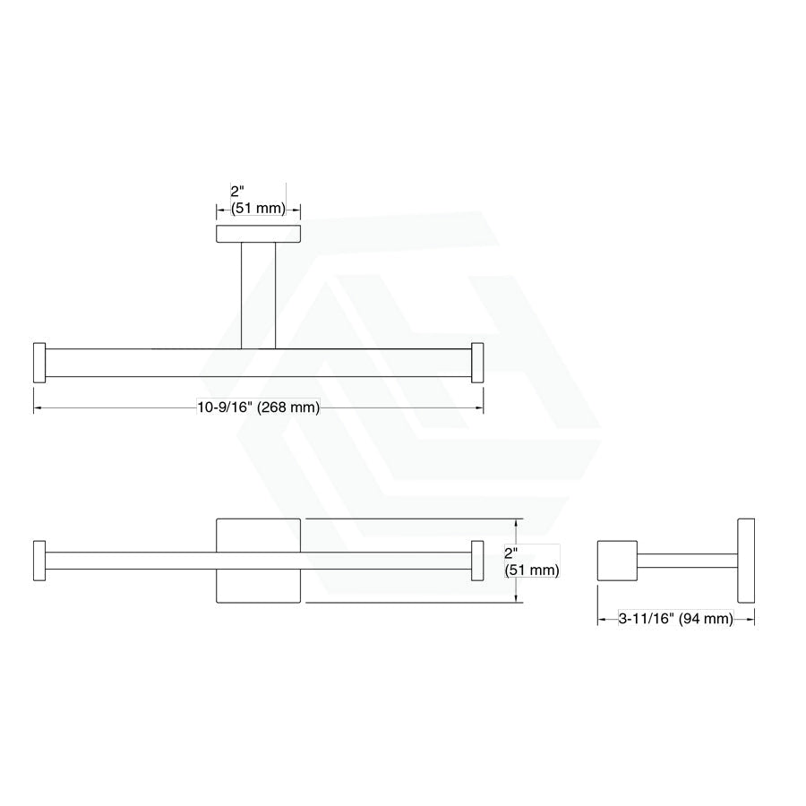 Kohler Square Brushed Nickel Double Toilet Roll Holder Paper Holders