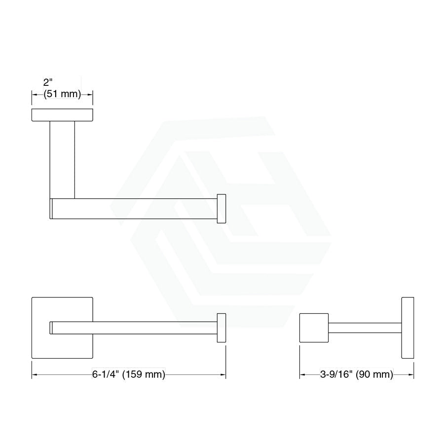 Kohler Square Brushed Nickel Toilet Roll Holder Paper Holders