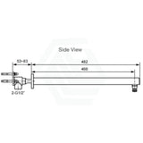 Kohler Statement™ 355/482Mm Dual Function Brushed Nickel Wall Mount Rainhead Arm Shower Arms