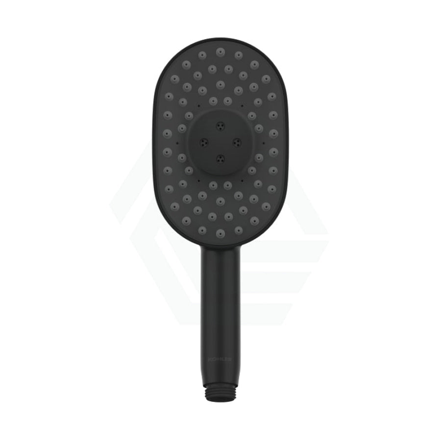 Kohler Statement Oval Matt Black 3 Functions Handheld Shower Head Only Showers