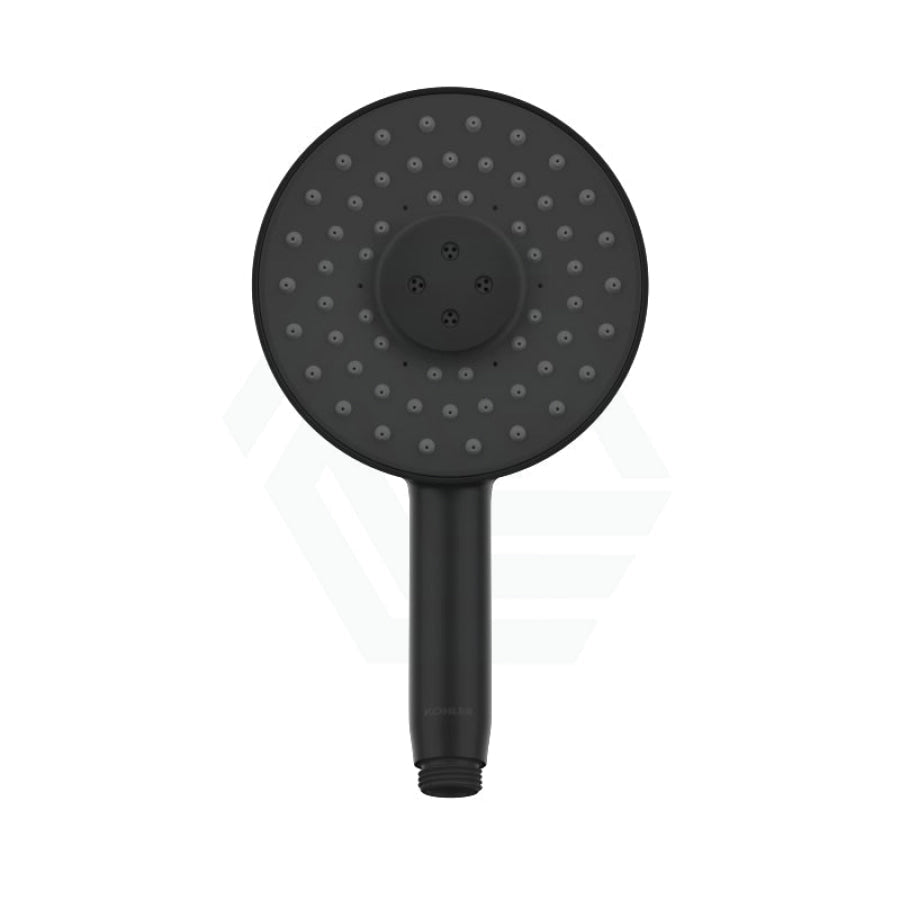 Kohler Statement Round Matt Black 3 Functions Handheld Shower Head Only Showers