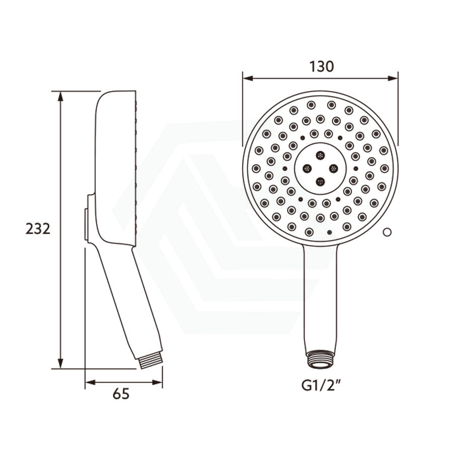 Kohler Statement Round Polished Chrome 3 Functions Handheld Shower Head Only Showers