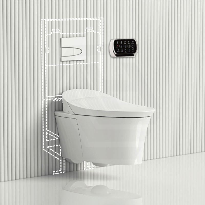 Kohler Veil Gloss White Wall Hung Smart Toilet Rimless With Inwall Cistern Flush Button Suites
